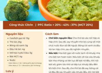 [THIẾU CITRIN] Bột ăn dặm thịt bò, bông cải