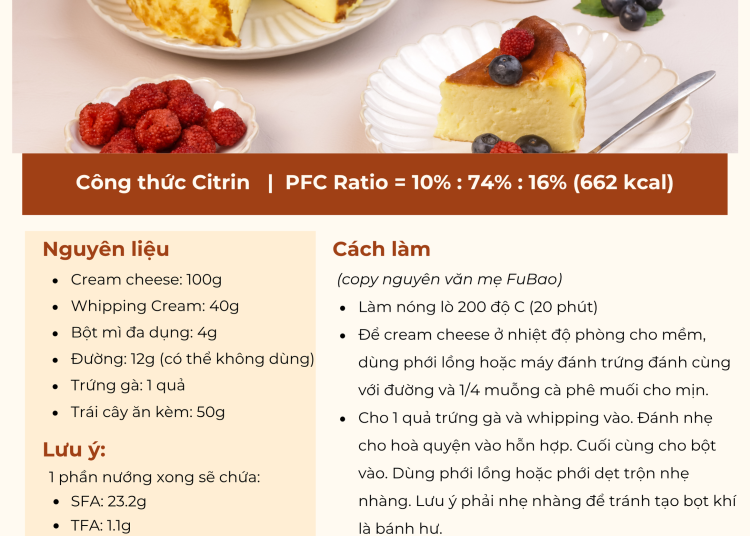 [THIẾU CITRIN] BASQUE BURNT CHEESECAKE