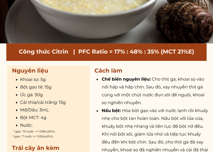 [THIẾU CITRIN] BỘT KHOAI SỌ, THỊT GÀ