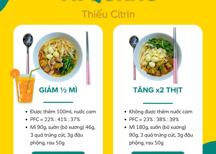 [Thiếu Citrin] MÌ QUẢNG: 2 cách điều chỉnh