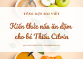 TỔNG HỢP KIẾN THỨC ĂN DẶM CHO BÉ THIẾU CITRIN