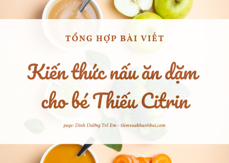 TỔNG HỢP KIẾN THỨC ĂN DẶM CHO BÉ THIẾU CITRIN