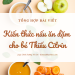 TỔNG HỢP KIẾN THỨC ĂN DẶM CHO BÉ THIẾU CITRIN